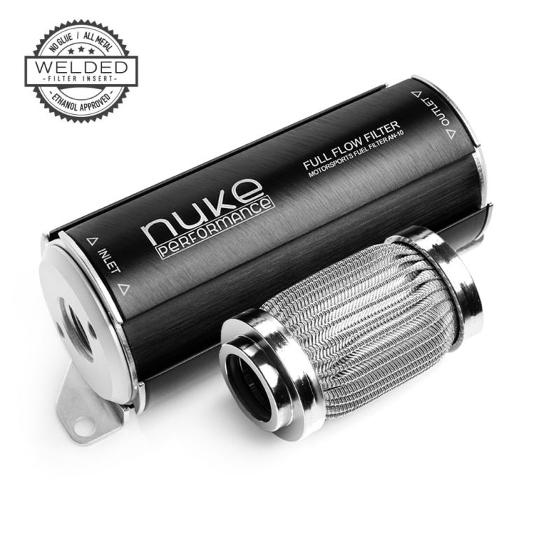 Nuke Performance Fuel Filter with integrated brackets, 10 and 100