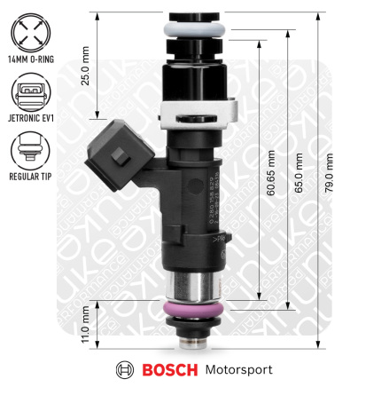 Bosch injector 2200cc NGI2, 65mm (EV14L)